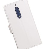 Nokia 5 Wallet Case booktype tegnebog sag Hvid