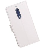 el caso de Nokia 5 carpeta del caso Booktype cartera blanca