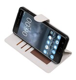 Nokia 6 Wallet Case booktype tegnebog sag Hvid