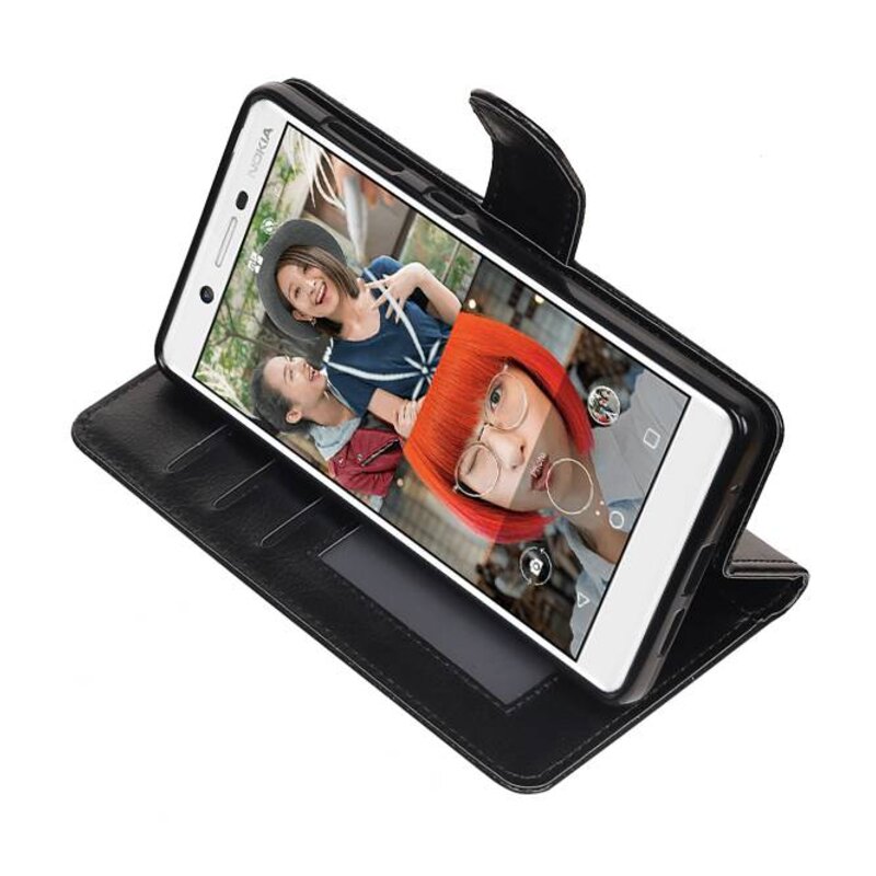 Nokia 7 Wallet case booktype wallet case Black