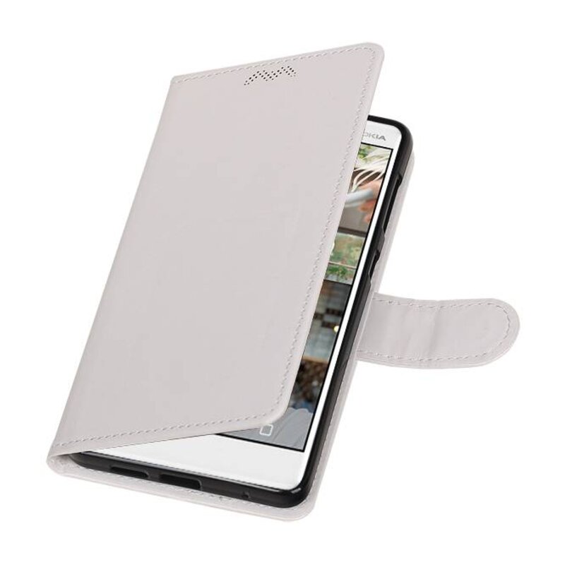 Nokia 7 Wallet tilfælde bog typen tegnebog sag Hvid