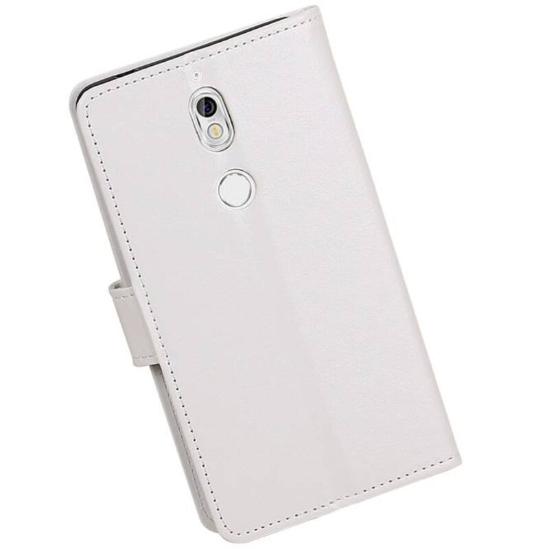 Nokia 7 Wallet tilfælde bog typen tegnebog sag Hvid