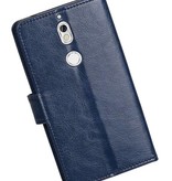 Nokia 7 Portemonnee hoesje booktype wallet case Donker Blauw