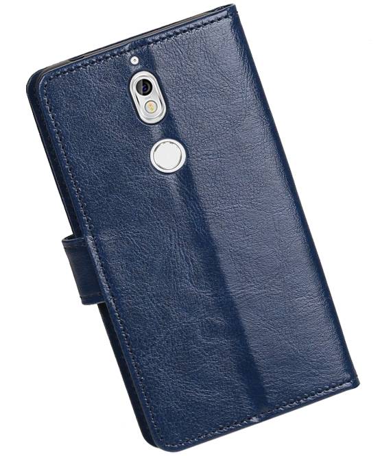 Nokia 7 Portemonnee hoesje booktype wallet case Donker Blauw