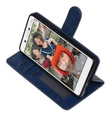 Nokia 7 Wallet tilfælde bog typen tegnebog sag Mørkeblå