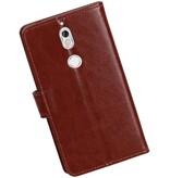 Nokia 7 Type de livre de cas wallet affaire Brown