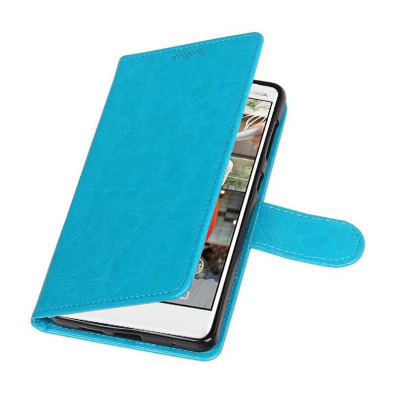 Nokia 7 Portemonnee hoesje booktype wallet case Turquoise