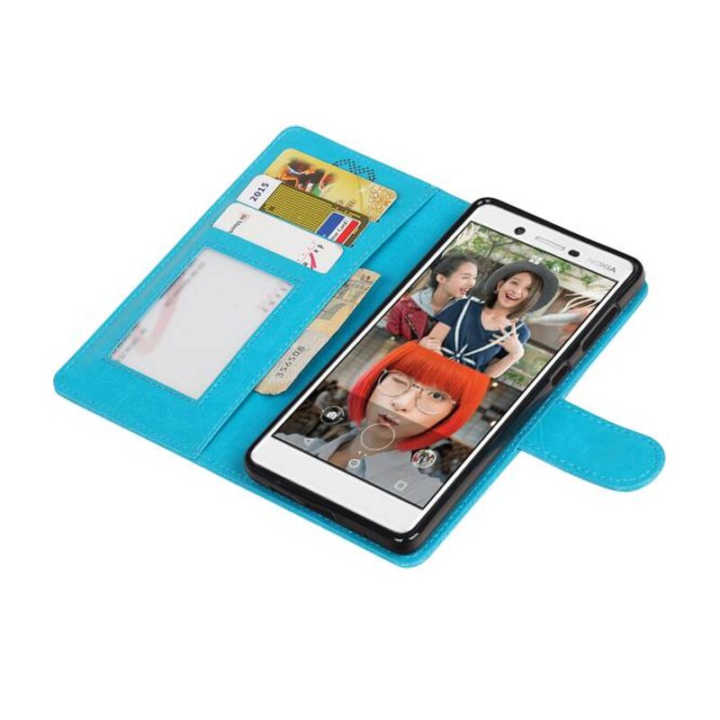 Nokia 7 Wallet tilfælde bog typen tegnebog tilfælde Turkis