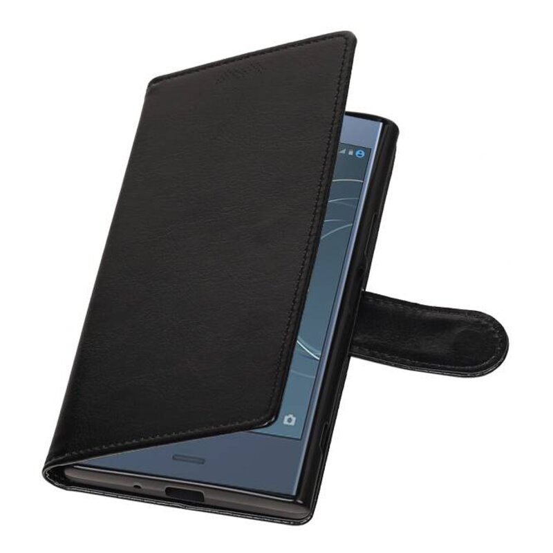 Xperia XZ1 Wallet Fall Booktype Wallet Schwarz