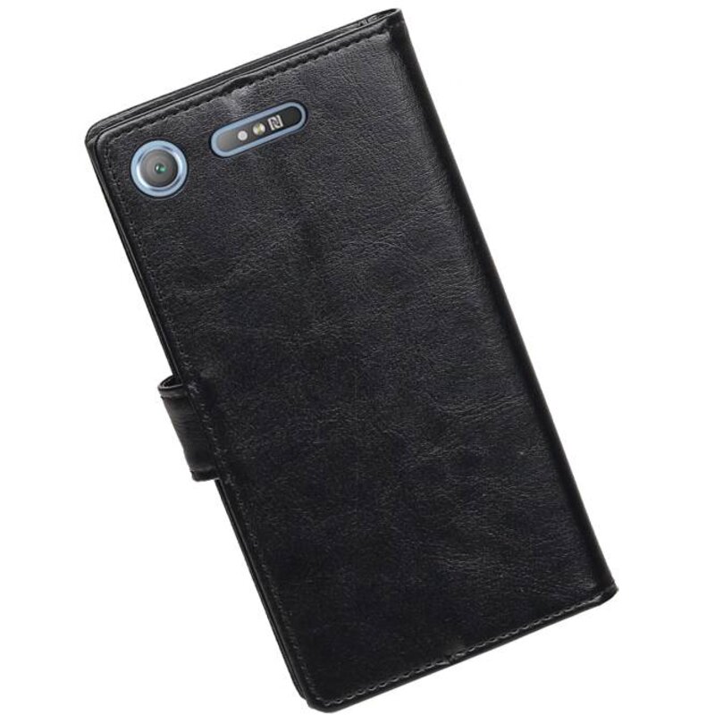 Xperia XZ1 Wallet Fall Booktype Wallet Schwarz