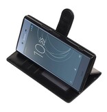 Xperia XZ1 Wallet Fall Booktype Wallet Schwarz