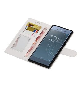 Xperia XZ1 Wallet Fall Booktype Wallet Weiß