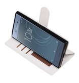 Xperia XZ1 Wallet Fall Booktype Wallet Weiß
