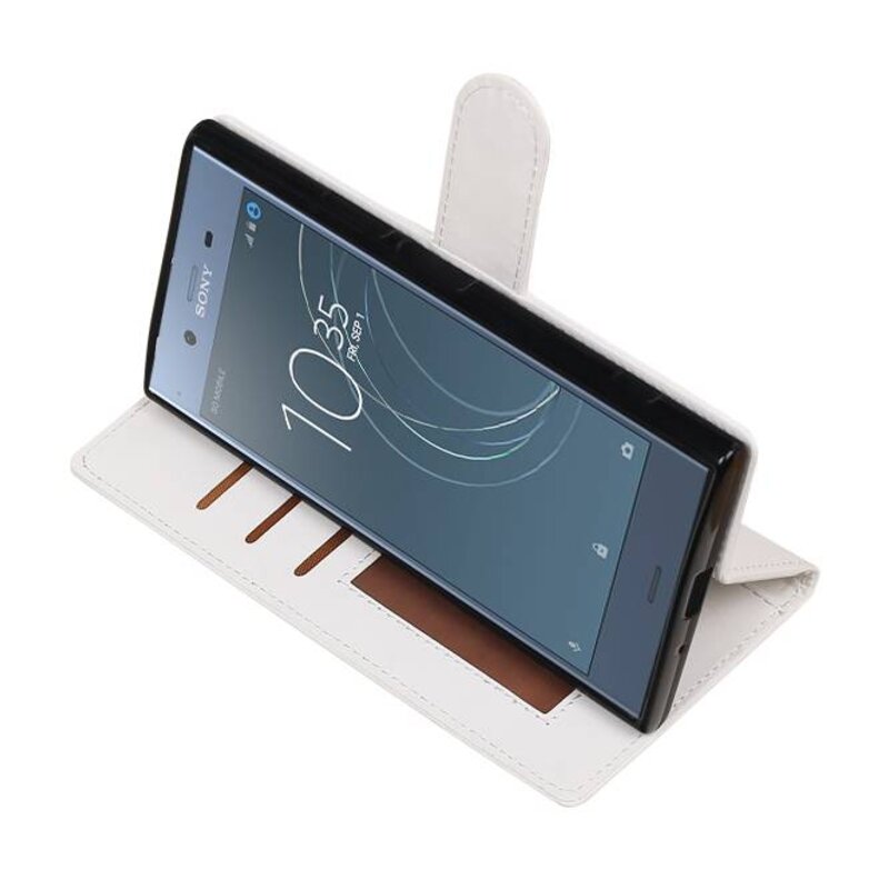 Xperia XZ1 Portemonnee hoesje booktype Wallet Wit
