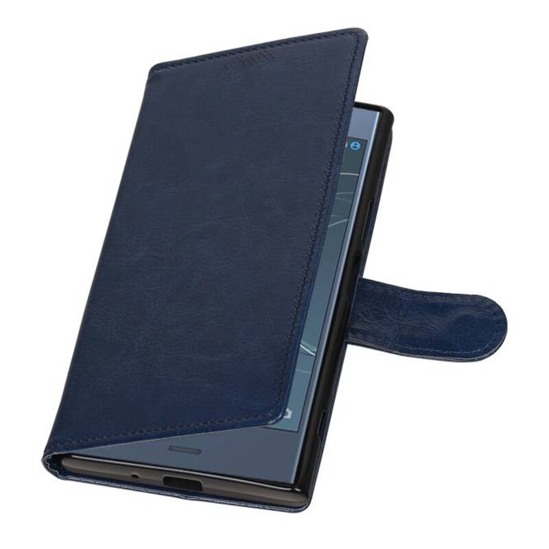Xperia XZ1 Wallet Fall Booktype Wallet Dark Blue