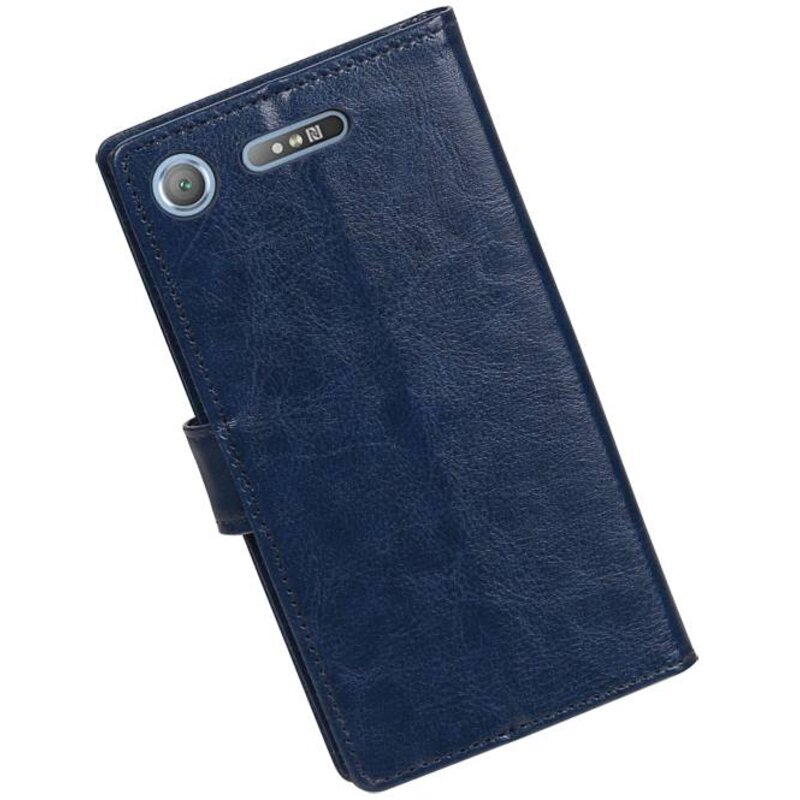 Xperia XZ1 Wallet Fall Booktype Wallet Dark Blue