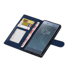 Xperia XZ1 Wallet Fall Booktype Wallet Dark Blue