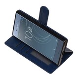Xperia XZ1 Wallet Fall Booktype Wallet Dark Blue