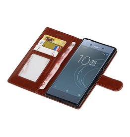 Xperia XZ1 Wallet Fall Booktype Wallet Brown