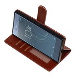 Xperia XZ1 Wallet Fall Booktype Wallet Brown