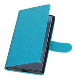 Xperia XZ1 Mappen-Kasten-Mappen-Türkis Booktype