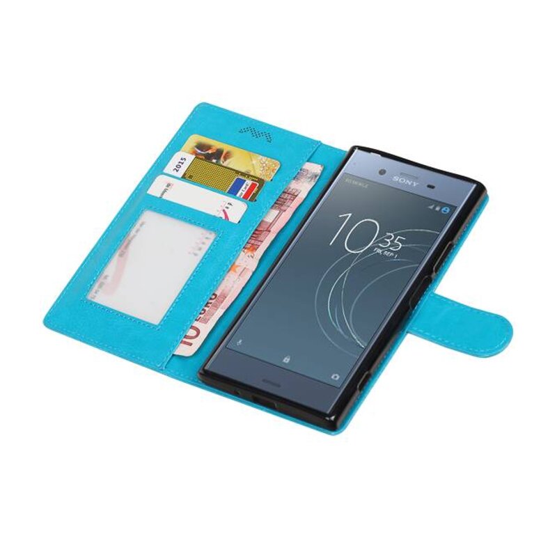 Xperia XZ1 Mappen-Kasten-Mappen-Türkis Booktype