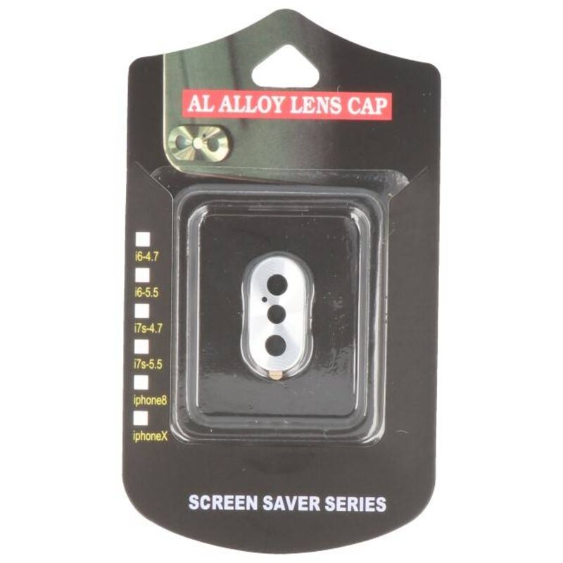 MF Glass Cover per fotocamera per iPhone X Argento