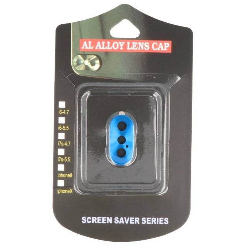 MF Glass Funda para cámara para iPhone X Azul