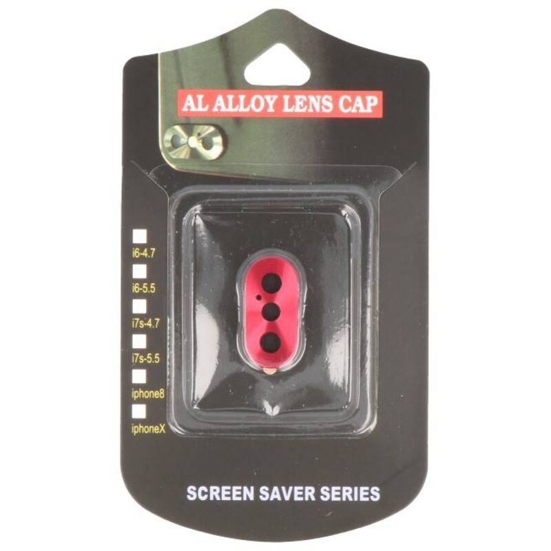 MF Glass Funda de cámara para iPhone X Roja