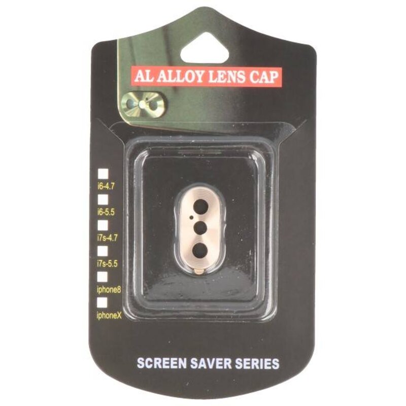 MF Glass Coque de protection pour appareil photo iPhone X Or