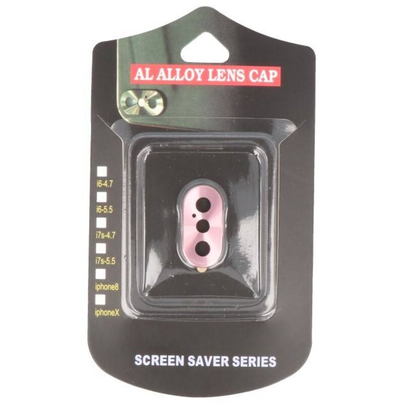 MF Glass Funda para cámara para iPhone X Rosa