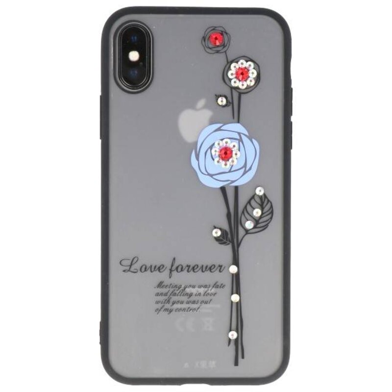 Amor por siempre para el iPhone azul X