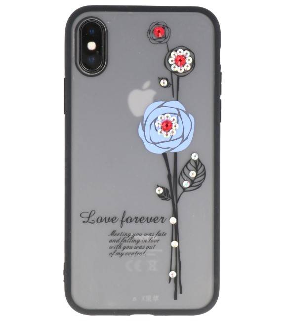 Love Forever Custodia per iPhone blu X