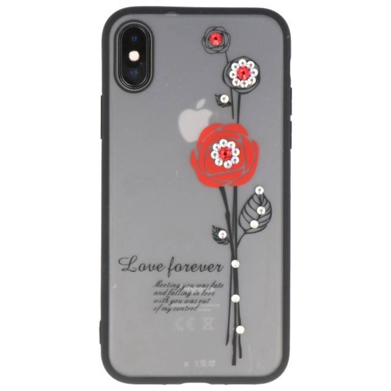 Love Forever Custodia per iPhone rosso X