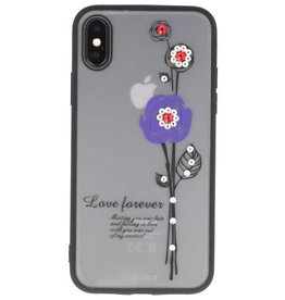 Love forever hoesjes voor iPhone X paars