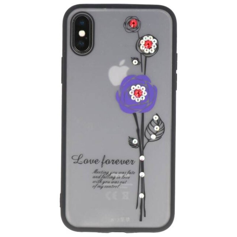 Kærlighed for evigt Case for iPhone lilla X