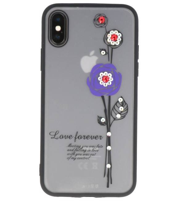 Amor por siempre para el iPhone púrpura X