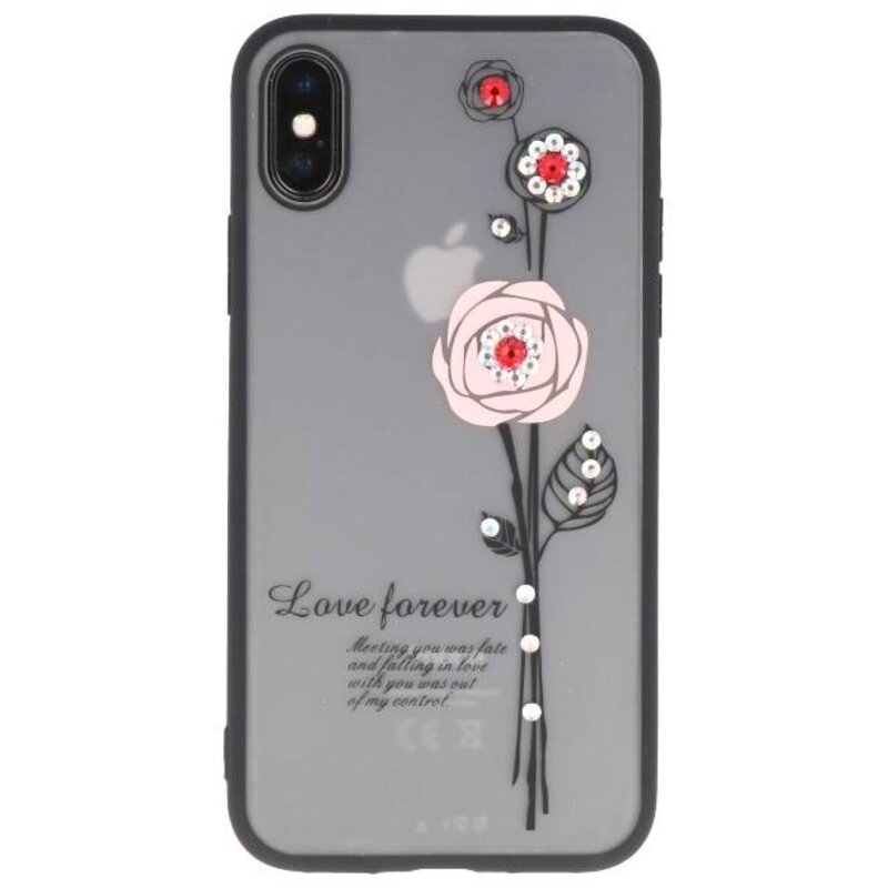 L'amour de cas toujours pour iPhone rose X