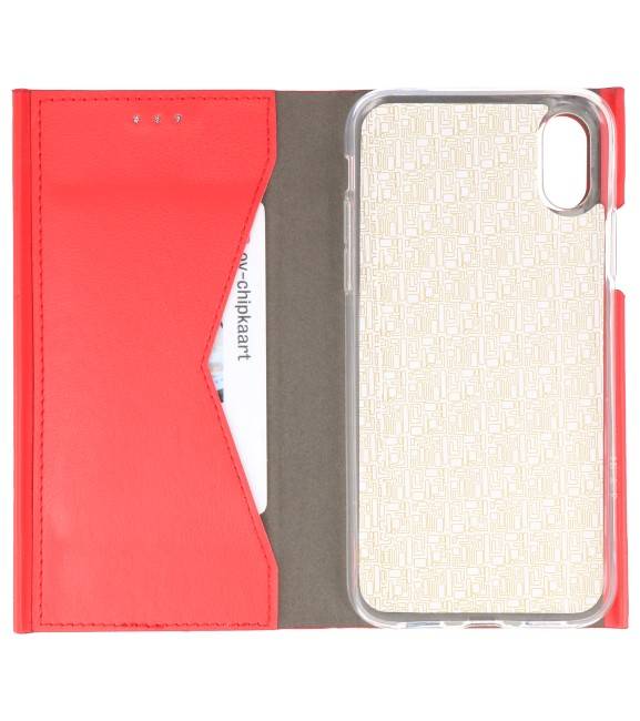 Flipbook Slim Folio Case voor iPhone X Rood