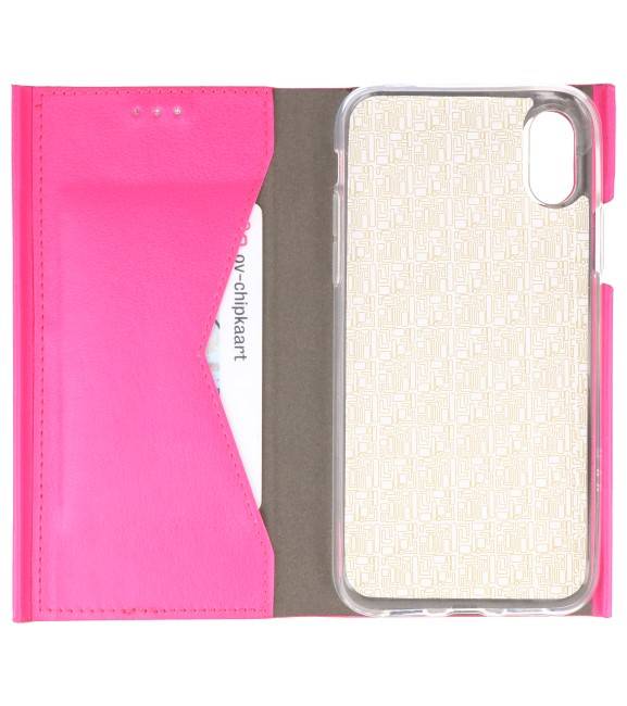 Flipbook Slim Folio Case für iPhone X Rosa