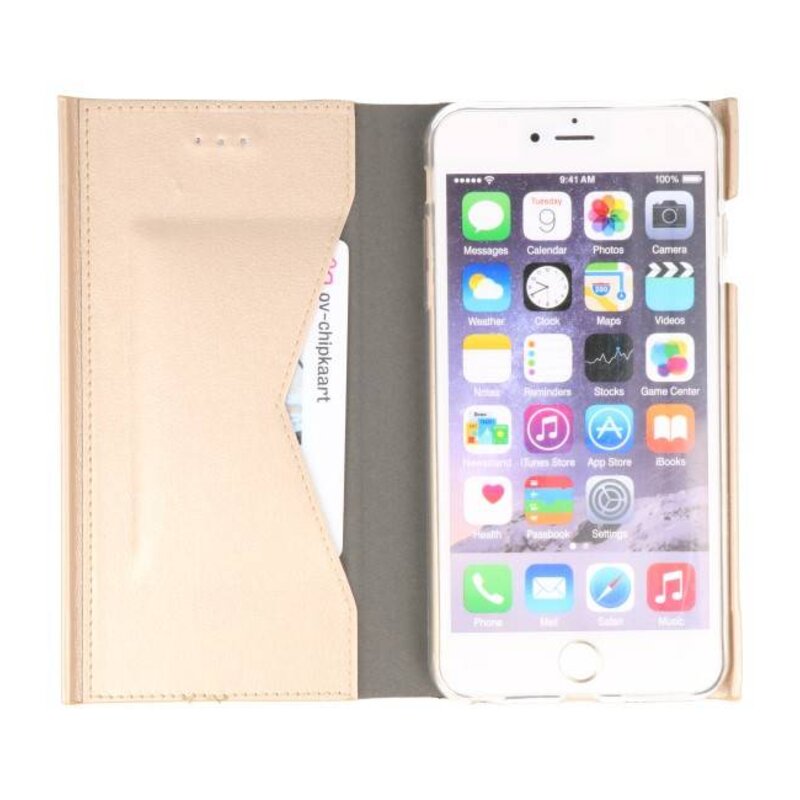 Flipbook Slim Folio Case voor iPhone 6 Plus Goud