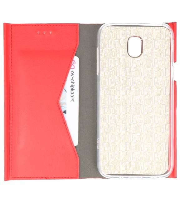 Flipbook Slim Folio Case voor Galaxy J5 2017 Rood