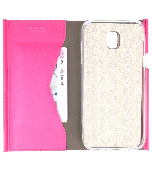 Flipbook Slim Folio Case voor Galaxy J5 2017 Roze