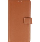 Leatherlook Bookstyle Wallet Tasker til Xperia XA2 Ultra Brown