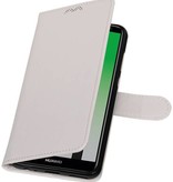 Huawei P20 Wallet Case Booktyp Brieftasche Weiß