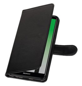 Portafoglio portafogli per Huawei P20 Portafoglio tipo booktype Nero