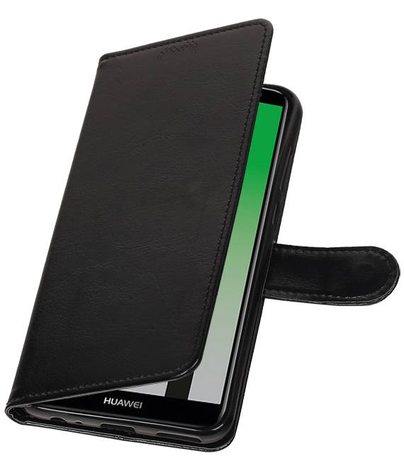 Huawei P20 Portemonnee hoesje booktype wallet Zwart