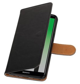 Træk PU Læder Bookstyle til Huawei P20 Black