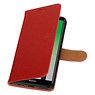 Pull Up PU Leather Bookstyle per Huawei P20 Red