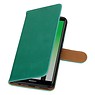 Pull Up PU Leather Bookstyle per Huawei P20 Green